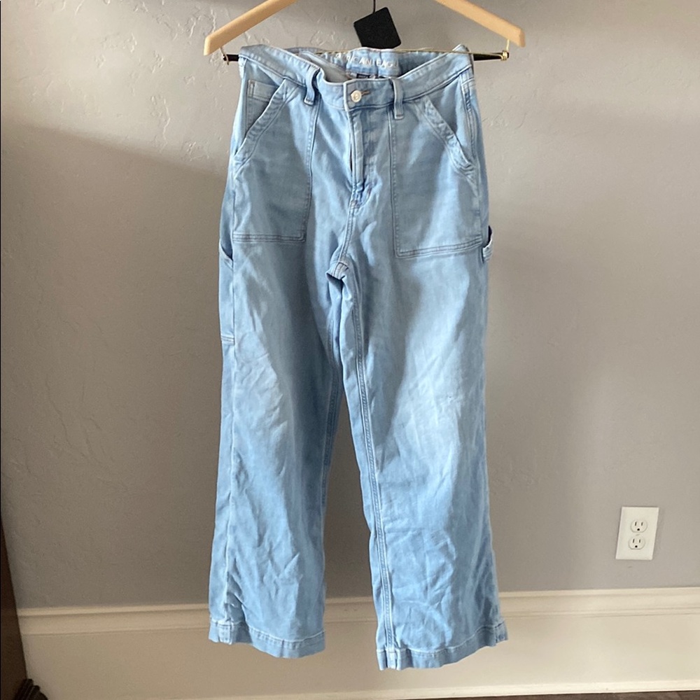American Eagle size 8 Light Blue Wide-Leg Jeans